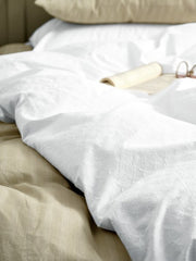 Bibi (Embroidered) Cotton White Duvet Cover