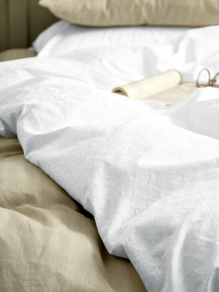 Bibi (Embroidered) Cotton White Duvet Cover