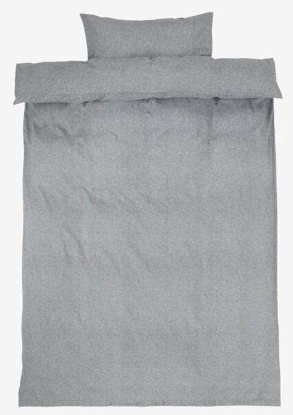 Vita Cotton Flannel Gray Duvet Cover