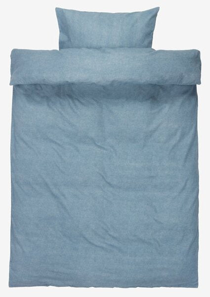 Vita Cotton Flannel Blue Duvet Cover