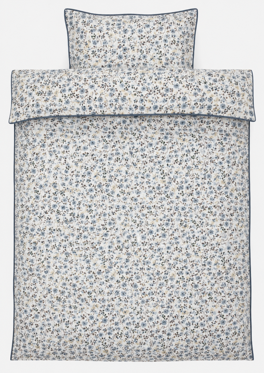 EMILY Percale Cotton Blue/Floral European Single Duvet Cover