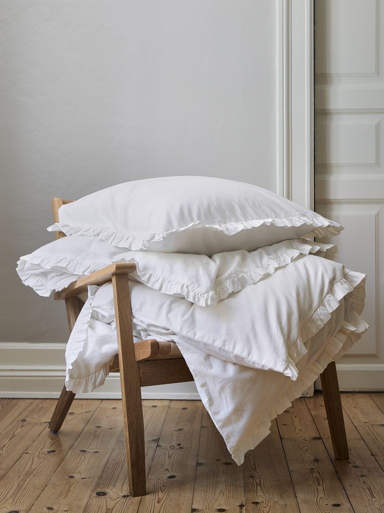 ELMA Washed Cotton White European Single Duvet Cover