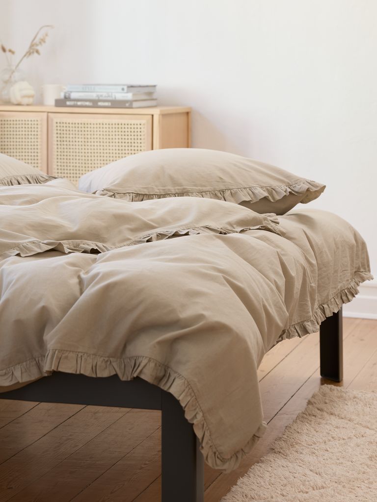 ELMA Washed Cotton Sand European Single Duvet Cover