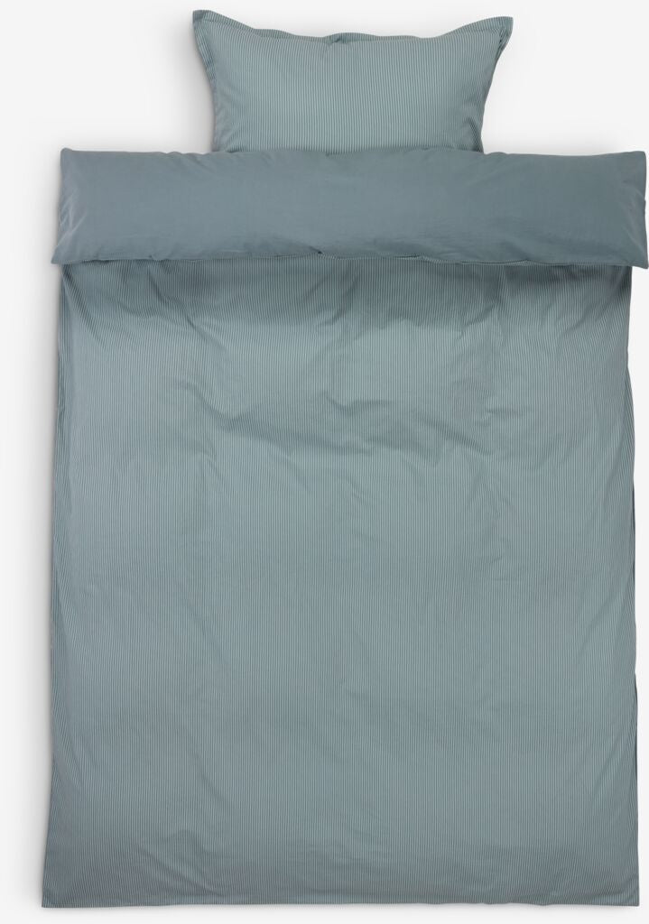 MARION Washed Cotton Green/Blue European Single Duvet Cover