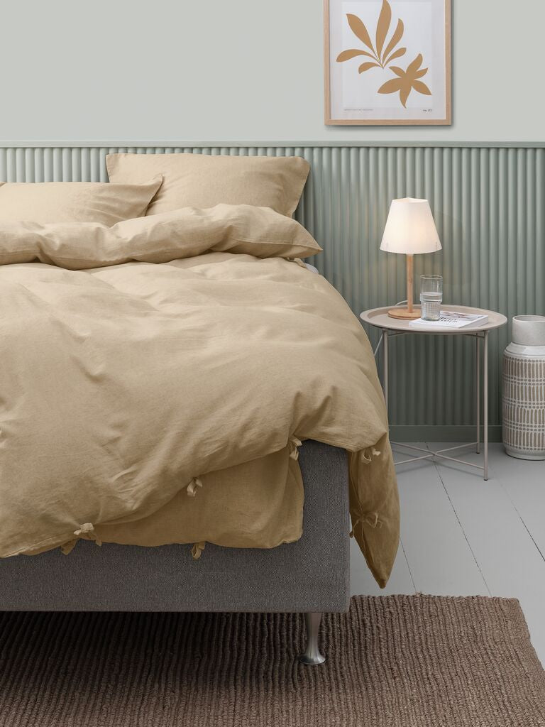 LINDA Cotton/Linen Natural European Single Duvet Cover